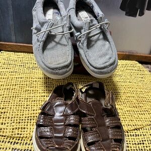 OshKosh B'gosh Gray and Brown Kids Sneakers